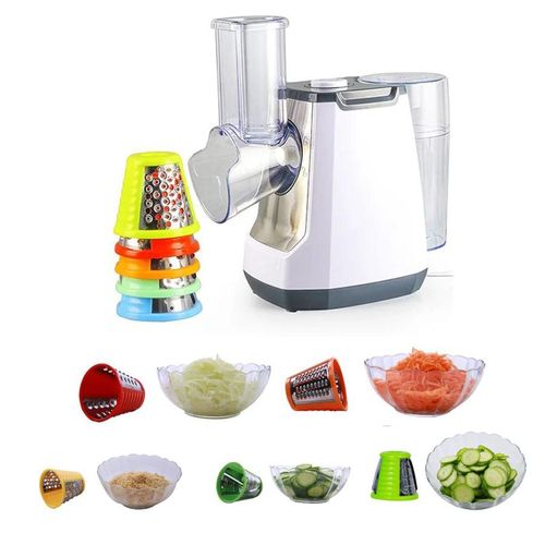 Découpe-Légumes Électrique GERMAN LAB 5 en 1 – Râpe, Émince et Tranche