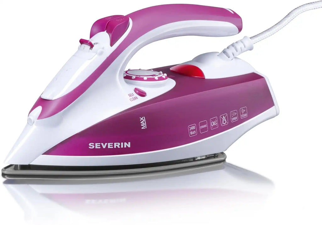 Fer à Repasser SEVERIN 2400 W, Semelle Céramique et Vapeur Puissante