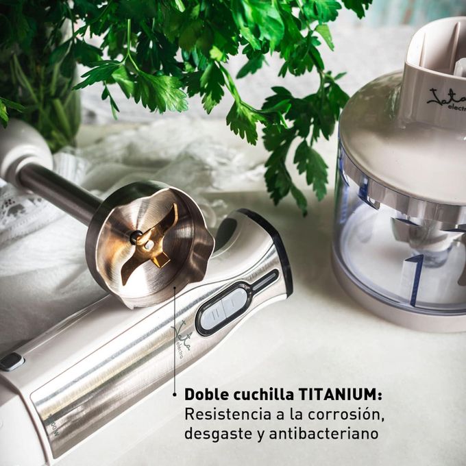 Mixeur Plongeant 3 en 1 JATA BT199 – 1000 W, Hachoir XL et Batteur