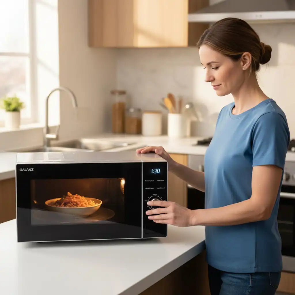 Micro-ondes GALANZ 20L – 700W, 5 Niveaux de Puissance