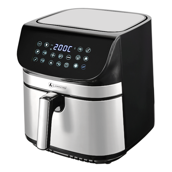 Friteuse à Air Digitale LAMACOM 9L – 2200W, 2 Résistances