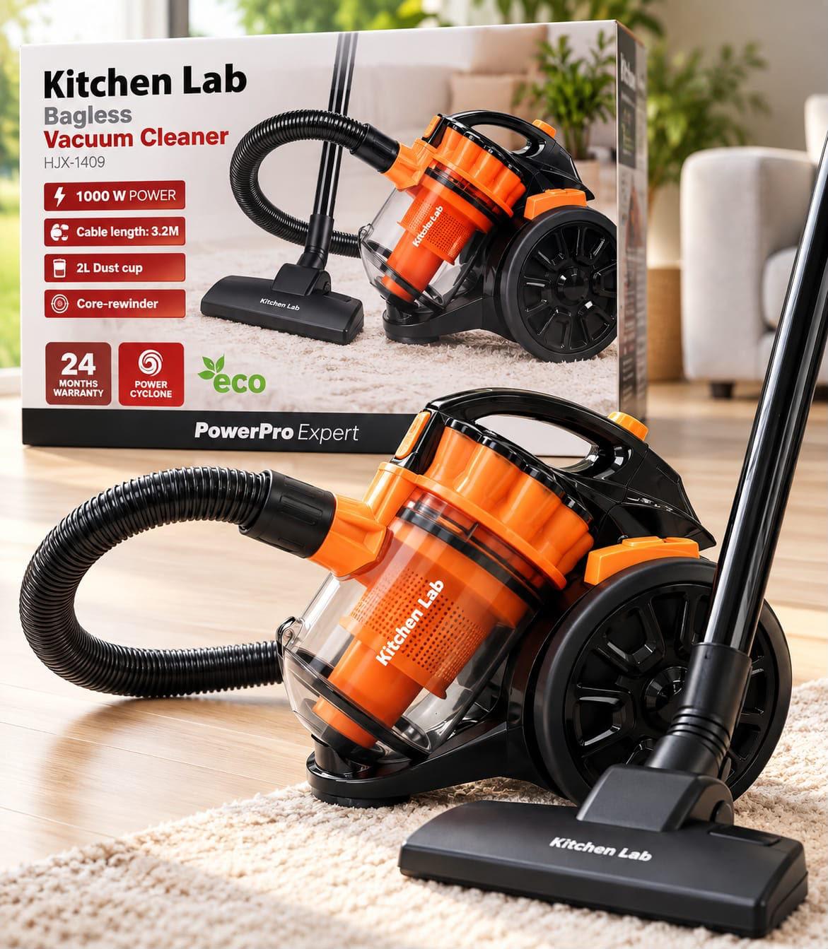 Aspirateur sans Sac KENZ Maxi Power – Filtre Multicyclone Permanent