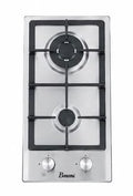 Table de Cuisson à Gaz Encastrable BONOMI 2 Feux – 30 × 50 cm, Grilles en Fonte