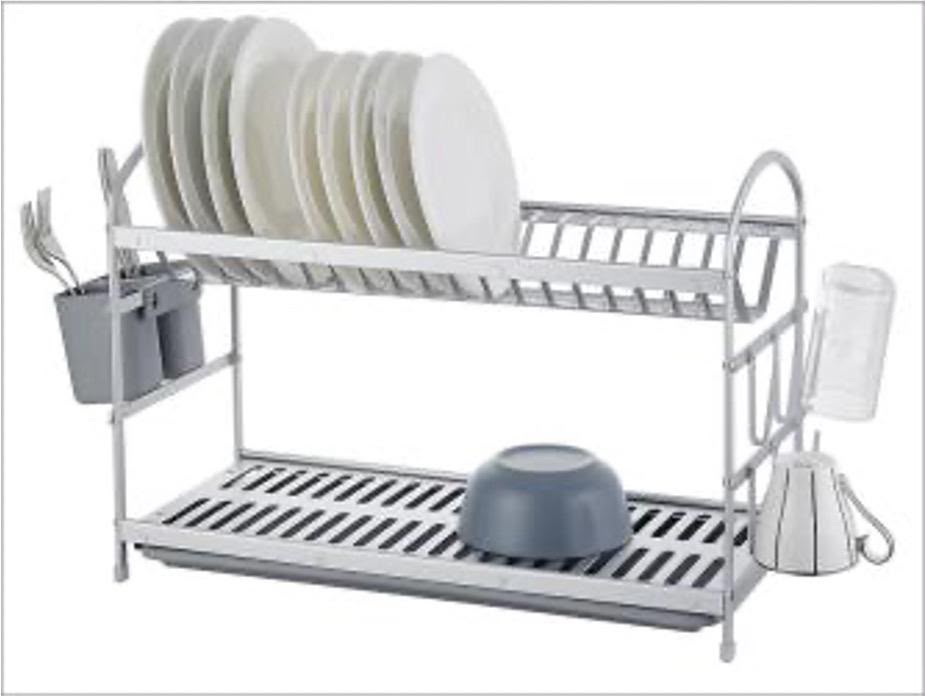 Égouttoir en Aluminium à 2 Niveaux