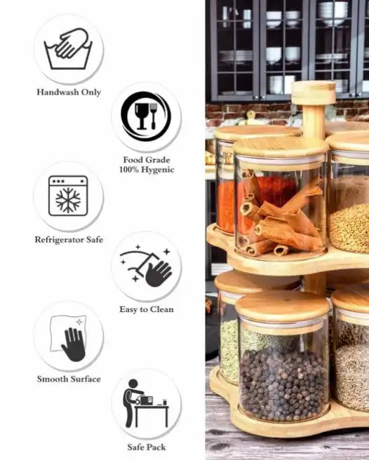 Service à Épices GERMAN LAB – 8 Pots avec Support
