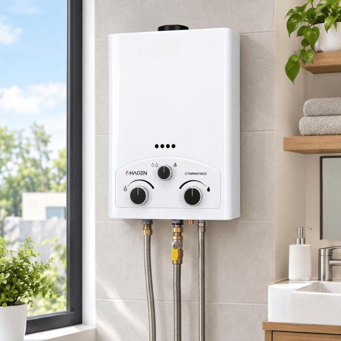Chauffe-Eau à Gaz Instantané HAGEN 6 L – Eau Chaude Domestique