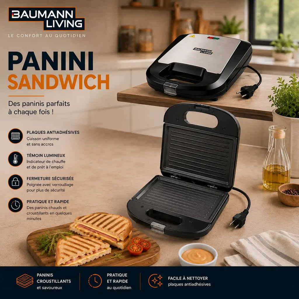 ماكينة ساندويتش BAUMANN LIVING JK-101M غير لاصقة
