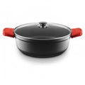 Faitout Elite en Aluminium Forgé avec Couvercle en Verre – Technologie Red Spot, 20 à 26 cm